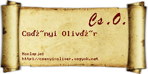 Csényi Olivér névjegykártya